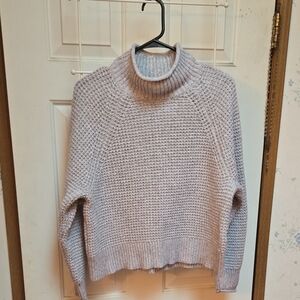 American Eagle Outfitters Light Gray Turtleneck Sweater